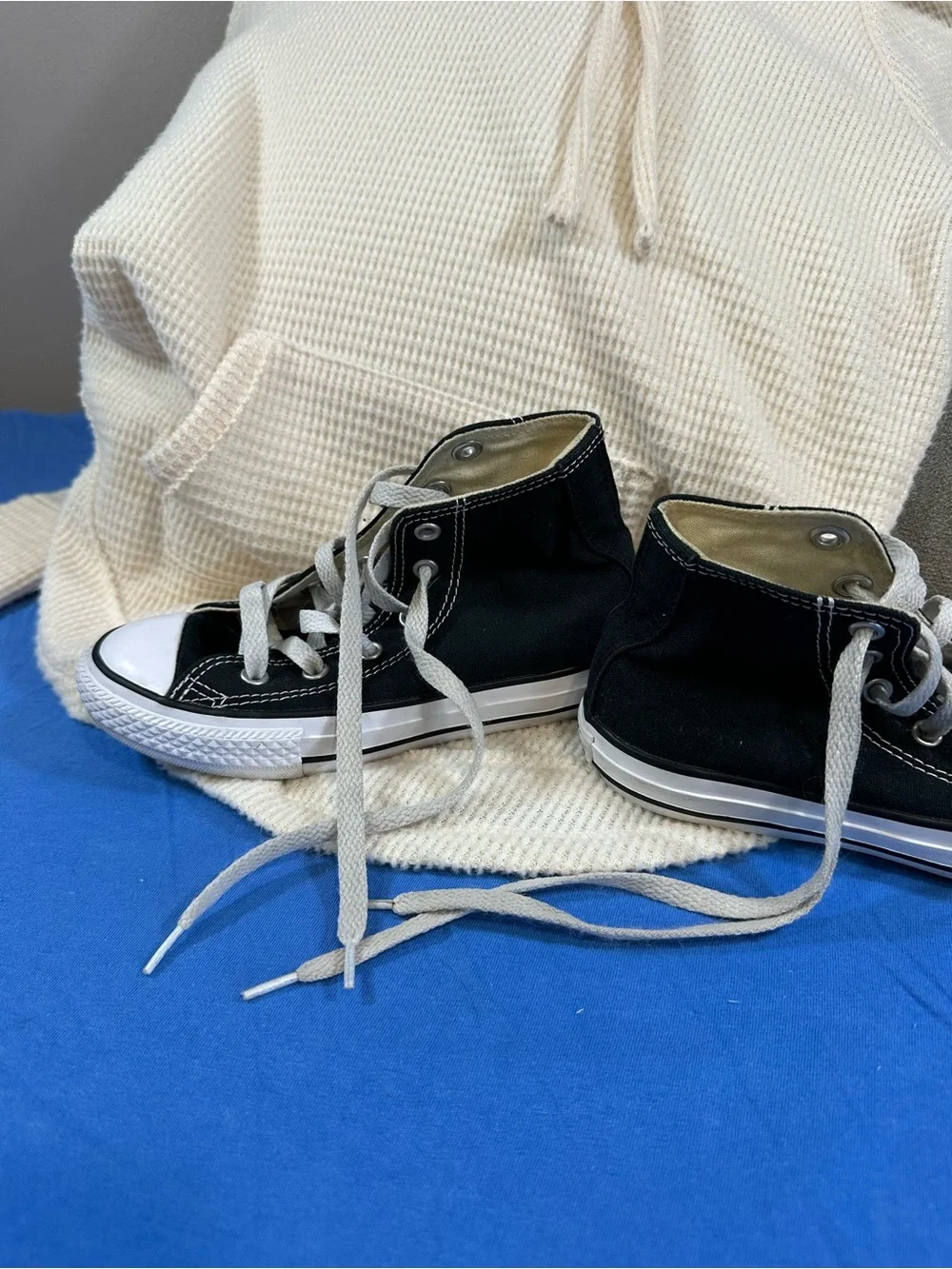 Converse Chuck Taylor All Star High Top Black White Timeless Youth Size 12.5 EUC